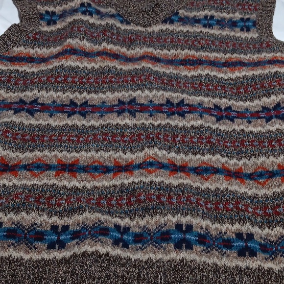 Mens vintage grandpa sweater vest 100%wool only one defect as pictured XXL - Picture 8 of 16